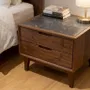 Other tables - Dark grey marble top — 450 × 450 mm - SAGIT