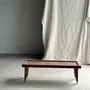 Coffee tables - Coffee table with tapered legs in upcycled antique teak H35 L104 - OFFICE OBJETS