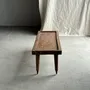 Coffee tables - Coffee table with tapered legs in upcycled antique teak H35 L104 - OFFICE OBJETS