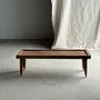 Coffee tables - Coffee table with tapered legs in upcycled antique teak H35 L104 - OFFICE OBJETS