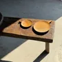 Assiettes de réception - Set de 2 coupelles de service en teck d'Indonésie D14 &D25 - OFFICE OBJETS