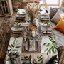 Table linen - 100% linen tablecloth Olives 140x250cm - NORRAVILLA