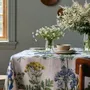 Nappes - Nappe 100 % lin - Motif prairie sauvage sur lin épais - NORRAVILLA
