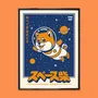 Poster - Print " Space Shiba ” - 3 different sizes - YEAAAH! STUDIO