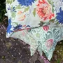 Comforters and pillows - 100% Linen Pillowcase - Floral print on heavy linen - NORRAVILLA