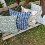 Comforters and pillows - 100% Linen Pillowcase - William Morris Strawberry thief green - NORRAVILLA