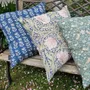Comforters and pillows - 100% Linen Pillowcase - William Morris Strawberry thief green - NORRAVILLA