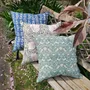 Comforters and pillows - 100% Linen Pillowcase - William Morris Strawberry thief green - NORRAVILLA