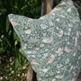 Comforters and pillows - 100% Linen Pillowcase - William Morris Strawberry thief green - NORRAVILLA