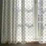 Curtains and window coverings - 100% Linen Curtains  - Brown Acorn leaves  print on sheer linen - NORRAVILLA