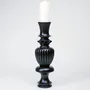 Candlesticks and candle holders - A pair of stained wood candle holders - ESMERY EBENISTERIE