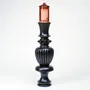 Candlesticks and candle holders - A pair of stained wood candle holders - ESMERY EBENISTERIE