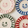 Everyday plates - Scalloped Floral Dinner Plate | Hand-crafted Ceramic |10.5 Inch - CASA AMAROSA