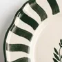 Everyday plates - Scalloped Floral Dinner Plate | Hand-crafted Ceramic |10.5 Inch - CASA AMAROSA