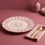 Everyday plates - Scalloped Floral Dinner Plate | Hand-crafted Ceramic |10.5 Inch - CASA AMAROSA