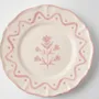 Everyday plates - Scalloped Floral Dessert Plate | Hand-crafted Ceramic | 8.5 Inch - CASA AMAROSA
