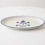 Everyday plates - Floral Oval Platter | Hand-crafted Ceramic | 14x7 - CASA AMAROSA