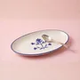 Everyday plates - Floral Oval Platter | Hand-crafted Ceramic | 14x7 - CASA AMAROSA