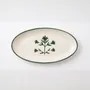 Everyday plates - Floral Oval Platter | Hand-crafted Ceramic | 14x7 - CASA AMAROSA