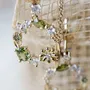 Jewelry - Peridot PL-OR 750 3MIC Flower Garden Earrings - ATELIER J.FB FRANCE