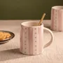 Everyday plates - Stripe & Dot Mug | Hand-Painted Ceramic Stoneware | 4 Inch - CASA AMAROSA