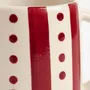 Everyday plates - Stripe & Dot Mug | Hand-Painted Ceramic Stoneware | 4 Inch - CASA AMAROSA