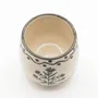 Carafes - Floral Motif Drink cup | Hand-Painted Ceramic Stoneware | 3 Inch - CASA AMAROSA