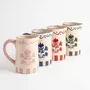 Ceramic - Floral Striped Pitcher | Hand-painted Ceramic | 6 Inch - CASA AMAROSA