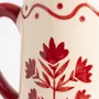Ceramic - Floral Striped Pitcher | Hand-painted Ceramic | 6 Inch - CASA AMAROSA