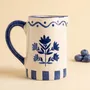 Ceramic - Floral Striped Pitcher | Hand-painted Ceramic | 6 Inch - CASA AMAROSA