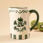 Ceramic - Floral Striped Pitcher | Hand-painted Ceramic | 6 Inch - CASA AMAROSA