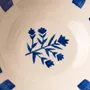 Bowls - Striped Floral Serving Bowl | Hand-crafted Ceramic | 5.5x5.5 - CASA AMAROSA