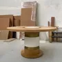 Tables for hotels - Round Dining Table diam 145cm LUNE - in Red lacquered wood - DUISTT