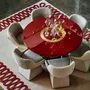 Tables for hotels - Round Dining Table diam 145cm LUNE - in Red lacquered wood - DUISTT