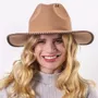 Hats - CROCHET wide brim felt hat - TRAVAUX EN COURS...