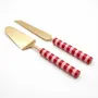 Knives - Stripe Cake Knife Set | Resin Handle | Set Of 2 - CASA AMAROSA