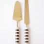 Knives - Stripe Cake Knife Set | Resin Handle | Set Of 2 - CASA AMAROSA