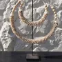 Sculptures, statuettes and miniatures - The Double Shell Necklace On Stand - Natural - BAZAR BIZAR LIVING