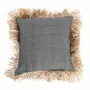 Cushions - The Cotton Bonita Cushion Cover - Natural Black - 60x60 - BAZAR BIZAR LIVING