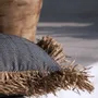 Cushions - The Cotton Bonita Cushion Cover - Natural Black - 60x60 - BAZAR BIZAR LIVING