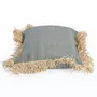 Cushions - The Cotton Bonita Cushion Cover - Natural Black - 60x60 - BAZAR BIZAR LIVING