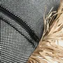 Cushions - The Cotton Bonita Cushion Cover - Natural Black - 60x60 - BAZAR BIZAR LIVING