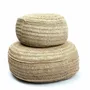 Ottomans - The Seagrass Pouffe - Natural - M - BAZAR BIZAR LIVING