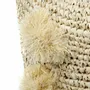Stools - The Raffia Pom Pom Stool - BAZAR BIZAR LIVING