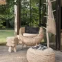 Stools - The Raffia Pom Pom Stool - BAZAR BIZAR LIVING