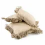 Cushions - The Jute Bonita Cushion Cover - Natural - 40x40 - BAZAR BIZAR LIVING
