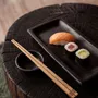 Platter and bowls - The Burned Sushi Plate - Black - M - BAZAR BIZAR LIVING