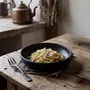 Platter and bowls - The Burned Deep Plate - Black - M - BAZAR BIZAR LIVING
