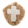 Objets de décoration - La Croix Raphia Shell - Blanc Naturel - L - BAZAR BIZAR LIVING
