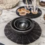 Placemats - The Alang Alang Placemat - Round - Black - BAZAR BIZAR LIVING